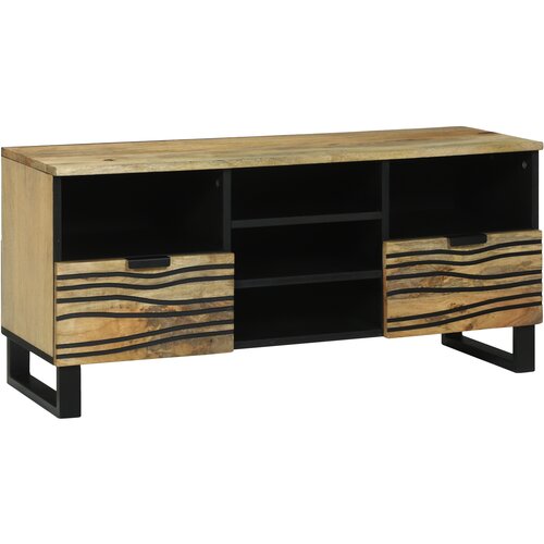 VidaXL TV Kabinet 100x33.5x46 cm Čvrsto drvo manga Slike