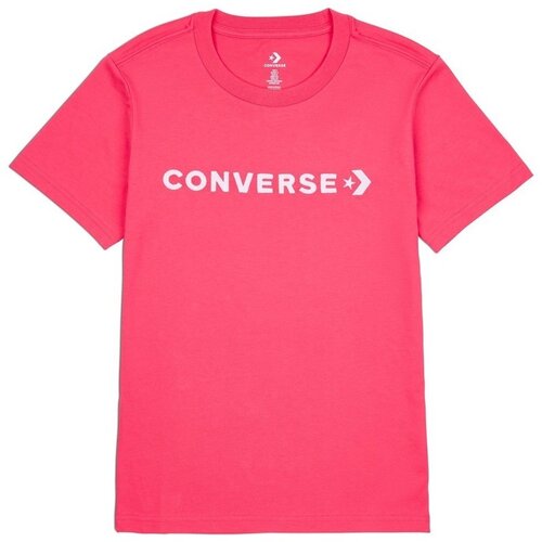 Converse Majice s kratkimi rokavi Glossy Wordmark Rožnata Slike