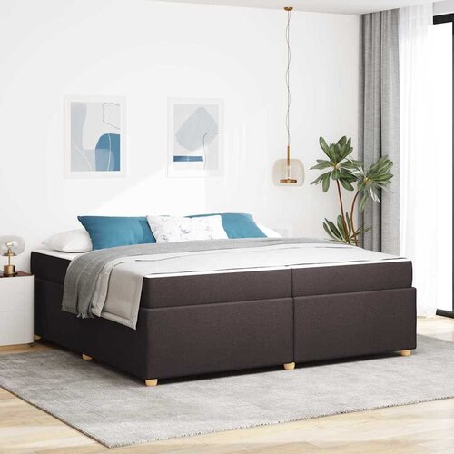  Krevetna konstrukcija Tamno smeđa 200 x 200 cm tkanina Cijene