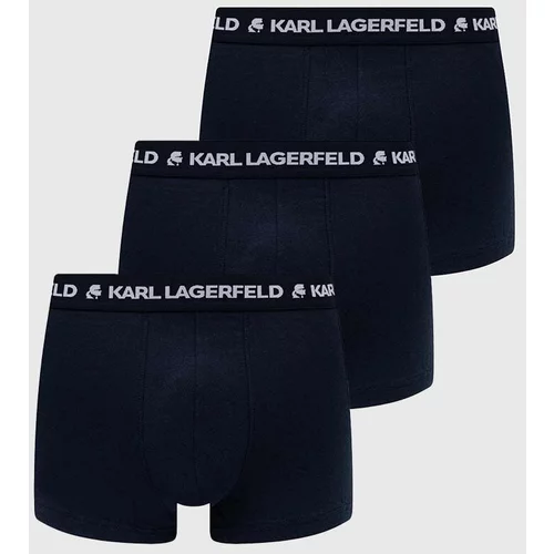 Karl Lagerfeld Boksarice 3-pack moški, mornarsko modra barva