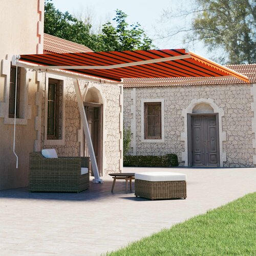 Tenda prostostoječa ročno zložljiva 450x300 cm oranžna/rjava Cene