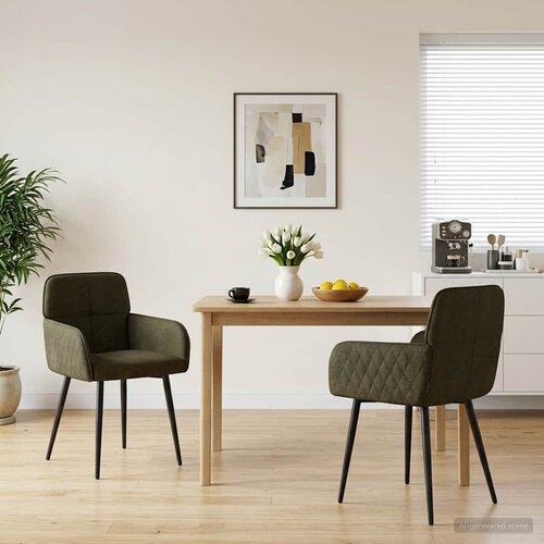  Trpezarijske stolice 2 pcs Umetnička suknja koža 59x56,5x85cm Slike