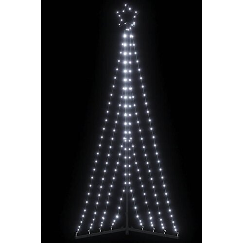 VidaXL Lučke za novoletno jelko 339 LED diod hladno bele 182 cm Slike