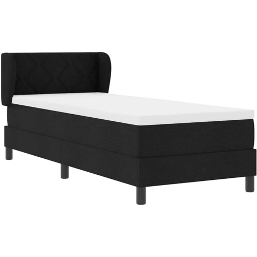  s opruga kutije s uzglavljem Crna 80 x 200 cm tkanina Slike