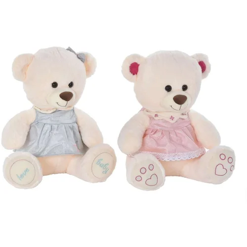 Plišani Medo DKD Home Decor Bež Roza Zelena Children's 20 x 20 x 50 cm Medvjedi (2 kom.)