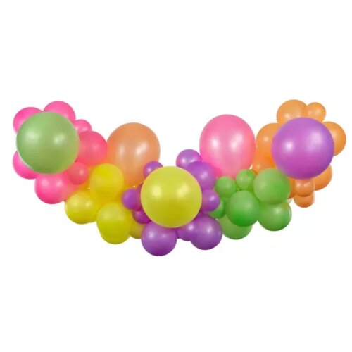  Neonske barvne balončne girlande - 65 kos Cene