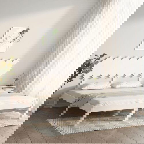 VidaXL okvir za krevet bijeli 160x200 cm od masivne borovine Slike