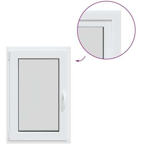  Prozor za podrum RISOR Bijeli 60 x 100 cm PVC i staklo - Bijeli 60 x 100 cm (trostruki sloj) Nagibanje i okretanje lijevo Slike