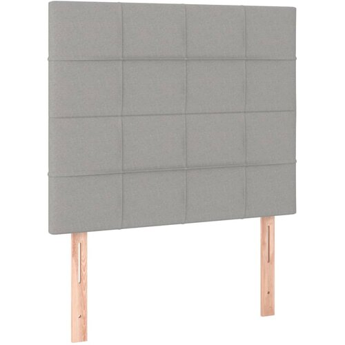  Uzglavlje svijetlosivo 100x5x118/128 cm tkanina Slike