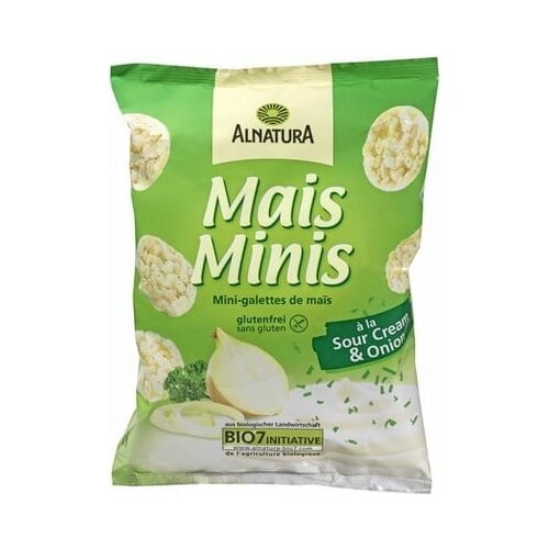 Organski Bio koruzni mini vaflji &amp;agrave; la Sour Cream &amp;amp; Onion Slike