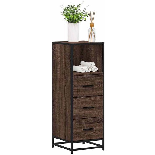 VidaXL Kupaonski ormarić smeđi hrast 35x37,5x100 cm izrađeno drvo Slike