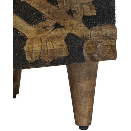  Kreveta s pohranom Smeđa 80 x 33,5 x 75 cm Čvrsto drvo manga Slike
