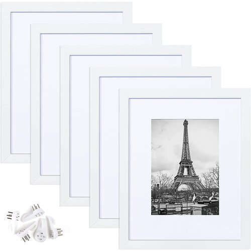 INF Beli PVC okvir za fotografije 15.24x20.32 cm z mat - Komplet 5 kosov, DIY dekor, (5000078740) Cene