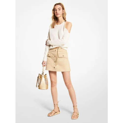 Michael_kors Sweater - ONE SHLDR CUTOUT HW SWTR beige