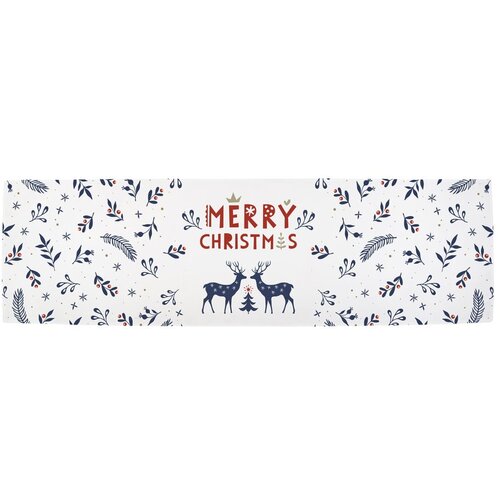 Butter Kings Božični bombažni namizni tekač 140x40 cm Merry Blue Christmas - Butter Kings Cene