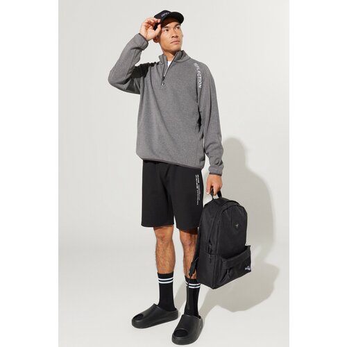 AC&Co / Altınyıldız Classics Men's Black Standard Fit Normal Fit Casual Knitted Shorts With Pocket Slike