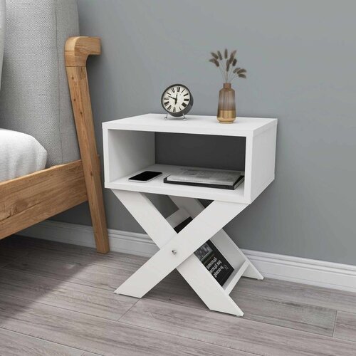 Hanah home pomoćni sto X Legs, 43 cm, beli Slike
