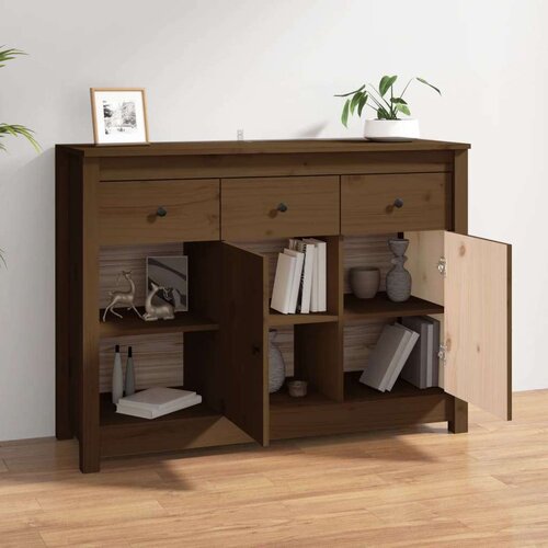 VidaXL komoda smeđa boja meda 100x35x74 cm od masivne borovine Slike