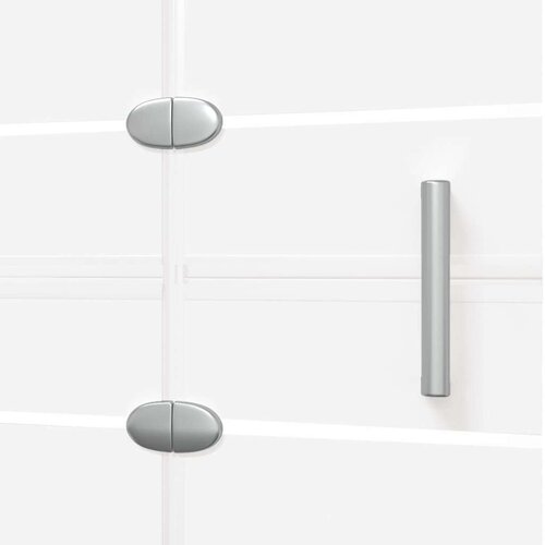 VidaXL Sklopiva pregrada za tu&amp;scaron; ESG 100 x 140 cm bijela Slike