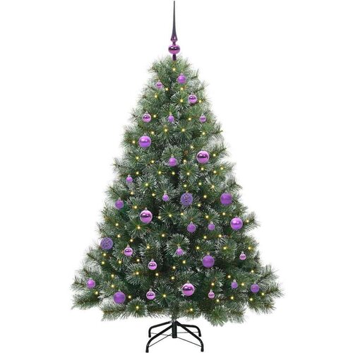 VidaXL Umjetno božićno drvce s stalakom Zelena 150 cm PE i PVC Slike