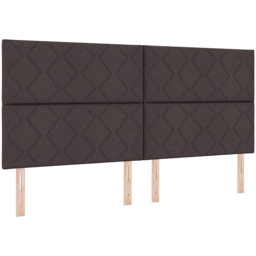 vidaXL Naslon za glavo z diamantnimi bloki Temno rjava 200 cm Tkanina, (22083882) Cene