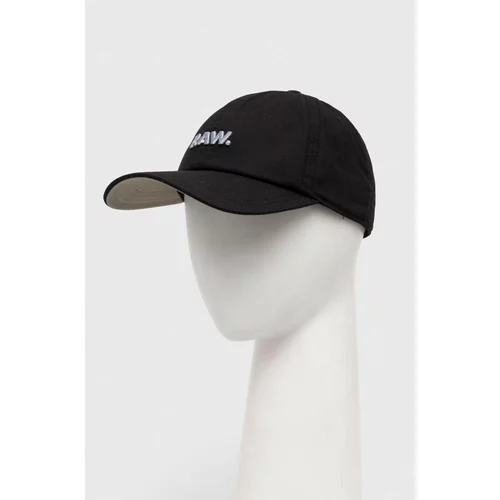 G-star Raw Pamučna kapa sa šiltom boja: crna, s aplikacijom