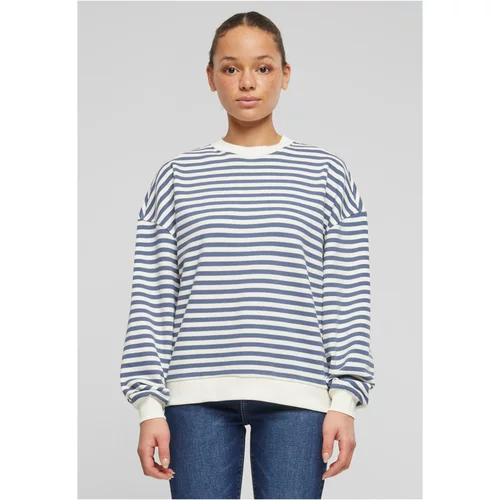 UC Ladies Women's Oversized Striped Sweatshirt - Cream/Vintage Blue