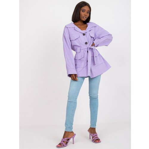 Fashion Hunters Purple coat with pockets Slike