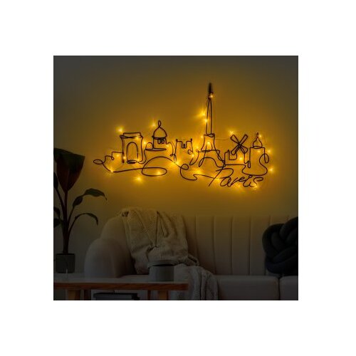 WALLXPERT Zidna dekoracija Pariz 245, 69x120cm, Crna Cijene