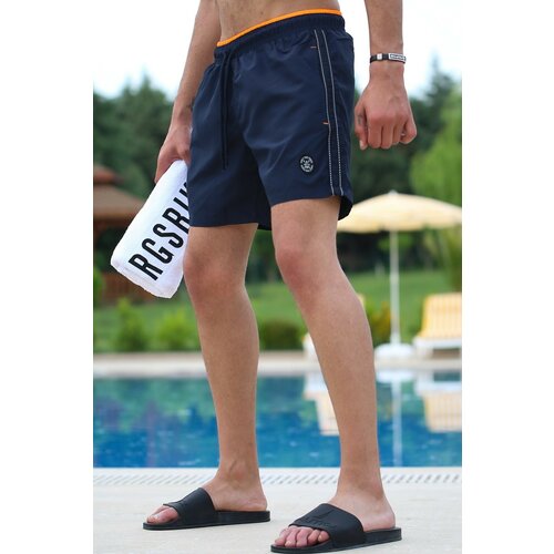 Madmext Swim Shorts - Dark blue - Plain Cene