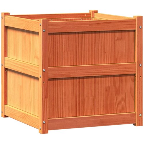 Maison Chic Vrtno cvetlično korito - Cvetlični Lonec voščeno rjavo 60x60x60 cm trdna borovina, (21788822) Cene