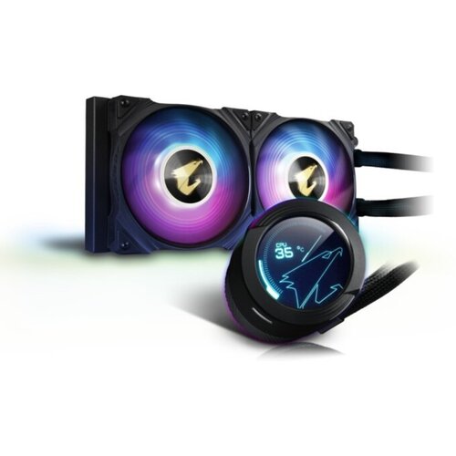 Gigabyte AORUS WATERFORCE COOLER 240, Intel 2066, 2011, 1366, 115x, 1200, 1700, AMD TR4, AM4, sTRX4, RGB FUSION 2.0, 2x120mm ARGB Slike