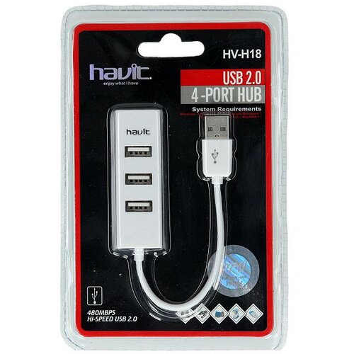 Havit USB razdelilnik USB 2.0 4 Port Hub H18 Slike