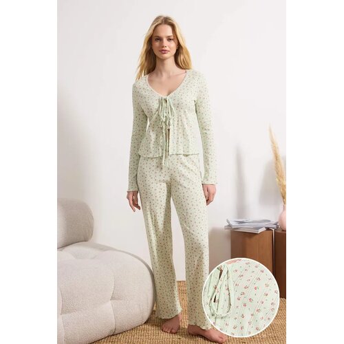 TRENDYOLMILLA ženski set pidžama Thmss26Pt00067, zelena Cene