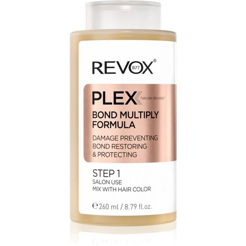 REVOX B77 PLEX Bond Multiply Formula. Step 1 zaščitna nega za poškodovane in kemično obdelane lase 260 ml Cene