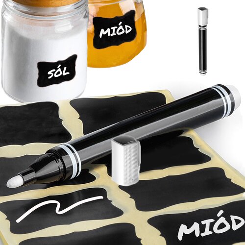 KADAX Marker, izbrisljiv, bel, za etikete, nalepke, posode, pralni marker, (5000358388) Slike