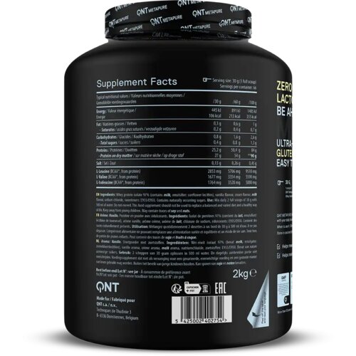 QNT metapure whey protein isolate &amp;ndash; čist i brzo apsorbujući protein - vanila 2kg Slike