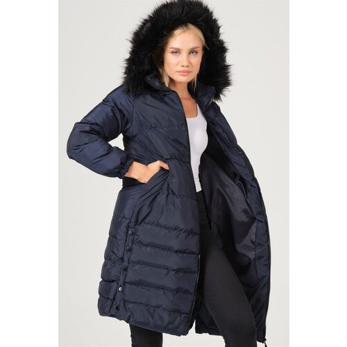 Dewberry Z6740 LADIES COAT-LACY BLUE Slike