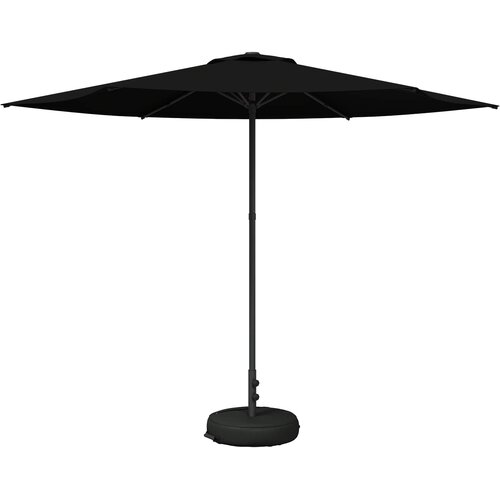 VidaXL Vrtni Parasol s Podnožjem 300 x 300 cm Poliester Pravokutni - Crna 3 x 3 m s podlogom Slike