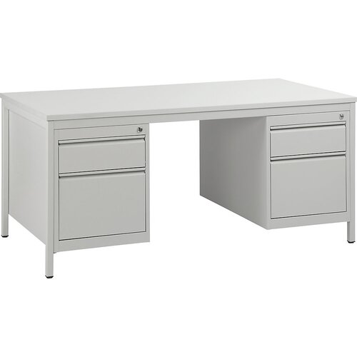 eurokraft basic pisalna miza za delovne mojstre, svetlo siva, predali 2 x 140 mm, 2 x 280 mm, šxg 1600 x 800 mm Cene