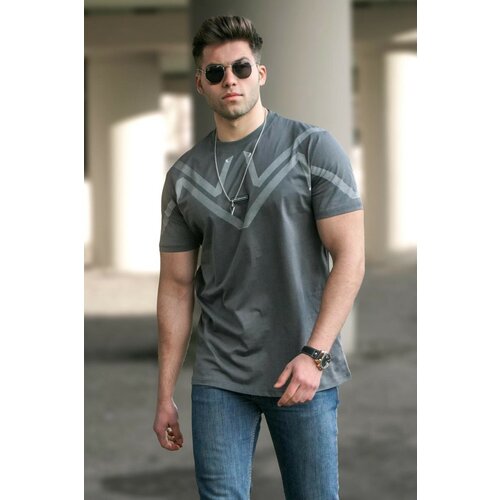 Madmext T-Shirt - Gray - Regular fit Slike