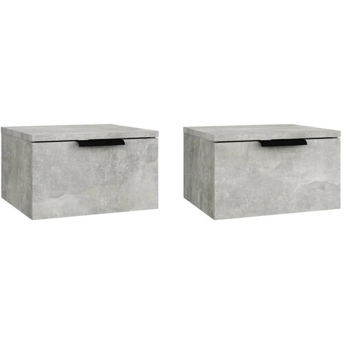 Maison Chic Stenski Dvo delni komplet Nočne omarice - Nočne mize betonsko sive 34x30x20 cm, (21688299) Slike
