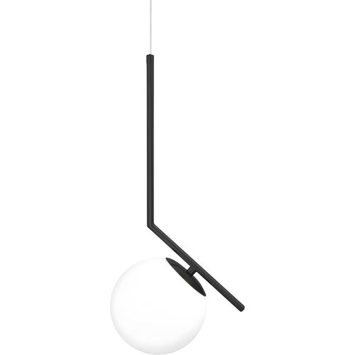 Toolight Stropna viseća svjetiljka Staklena kugla bijelo G107-1W BLACK WHITE Slike