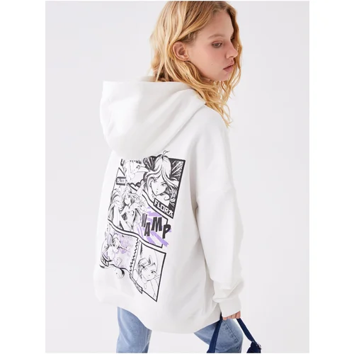 LC Waikiki Women's Winx Club Printed Long Sleeve Oversize Hoodie