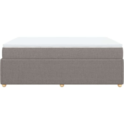 VidaXL Krevet s oprugama i madracem smeđesivi 140 x 190 cm od tkanine Slike