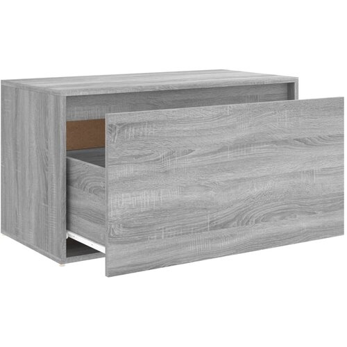  Klupa za hodnik sivi hrast 80 x 40 x 45 cm konstruirano drvo Slike