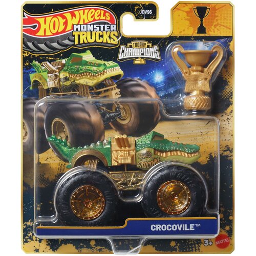 Mattel Hot Wheels Monster Trucks: Crocovile zmagovalni monster avtomobilček s pokalom 1:64 - Cene