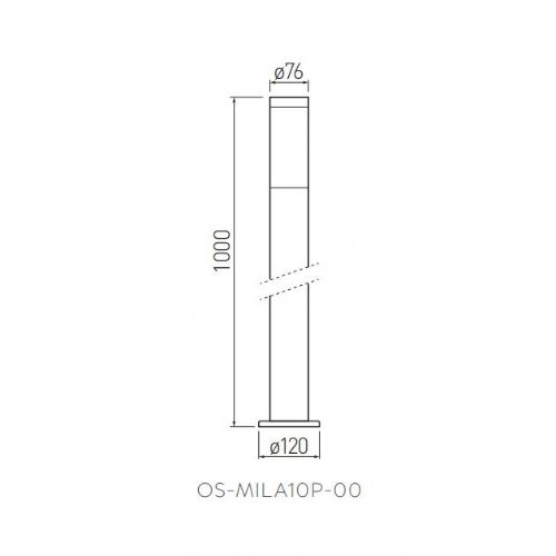 Gtv vanjska podna svjetiljka MILAN 1xE27 230V IP54 100cm Slike