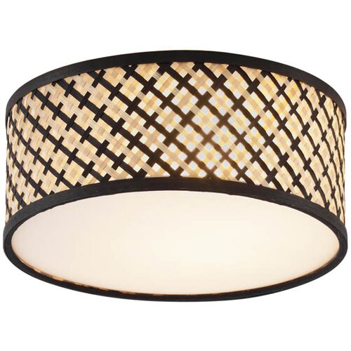QAZQA Orientalska ratanska stropna svetilka s črnim okvirjem 30 cm - Tremmo Cene