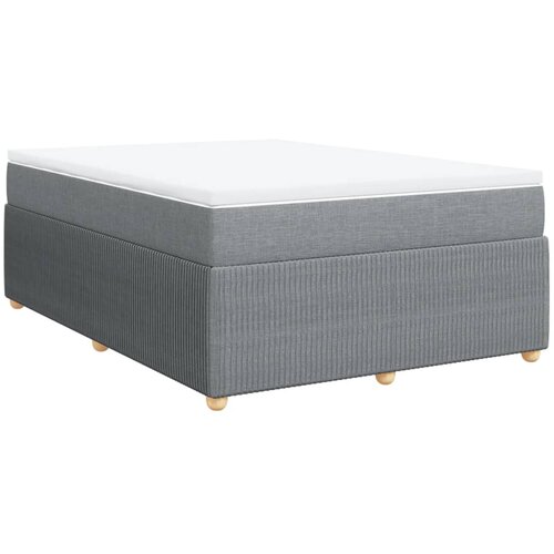 Maison Chic Box spring posteljni - Vzmetna postelja z vzmetnico svetlo siv 140x190 cm blago SL24321, (21890950) Cene
